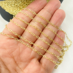 Load image into Gallery viewer, Gold Plated 925 Sterling Silver Cable Flat Diamond Cut Link Chain