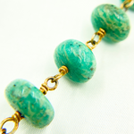 Load image into Gallery viewer, Amazonite Gold Plated Wire Chain