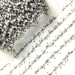 Load image into Gallery viewer, Multi Moonstone Cluster Dangle Oxidized Wire Chain.