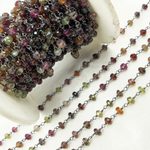 Load image into Gallery viewer, Multi Sapphire Tunduru Oxidized Wire Chain.