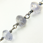 Load image into Gallery viewer, Iolite Oxidized Wire Chain.