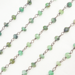 Load image into Gallery viewer, Emerald Oxidized Wire Chain.
