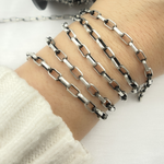 Load image into Gallery viewer, Oxidized 925 Sterling Silver Smooth Box Chain