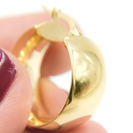 Load image into Gallery viewer, 14K Solid Gold Smooth Hoop Earrings.