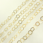 Load image into Gallery viewer, 14K Gold Filled Flat Round Link Chain