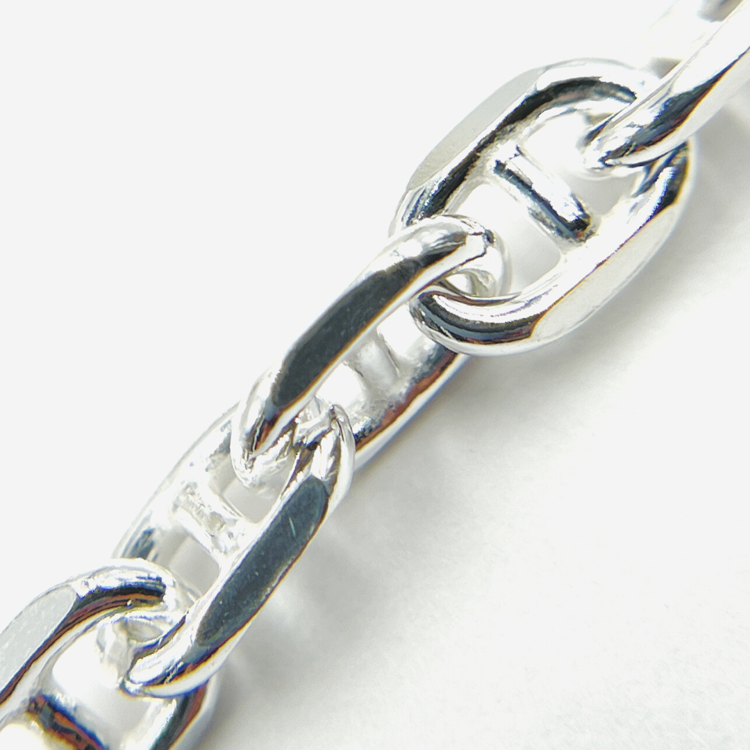 Sterling Silver Diamond Cut Marina Chain