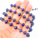 Load image into Gallery viewer, Lapis Lazuli Oxidized Wire Chain