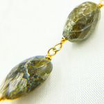 Load image into Gallery viewer, Labradorite Oval Shape Gold Plated Wire Chain