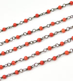 Load image into Gallery viewer, Red Coral Wire Wrap Chain