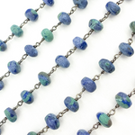Load image into Gallery viewer, Azurite Malachite Oxidized Wire Chain