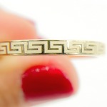 Load image into Gallery viewer, 14K Solid Gold Flat Round Hoop Earrings with Texture.