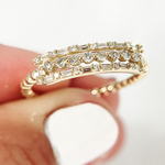 Load image into Gallery viewer, 14k Solid Gold Diamond Ring. RFE15994
