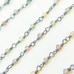 Load image into Gallery viewer, Multi Sapphire Oxidized Wire Chain.