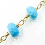 Load image into Gallery viewer, Turquoise Gold Plated Wire Chain