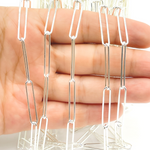 Load image into Gallery viewer, Sterling Silver Smooth Rectangular Link Chain