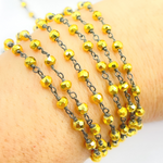 Load image into Gallery viewer, Gold Coated Pyrite Wire Chain