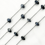 Load image into Gallery viewer, Coated Black Spinel Oxidized Wire Chain.