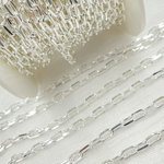 Load image into Gallery viewer, V183SS. Sterling Silver Diamond Cut Paperclip Link Chain