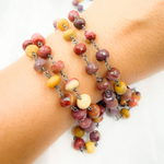 Load image into Gallery viewer, Mookaite Oxidized 925 Sterling Silver Wire Chain