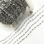 Load image into Gallery viewer, Oxidized 925 Sterling Silver Fancy Marina Chain