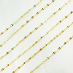 Load image into Gallery viewer, Gold Plated 925 Sterling Silver Flat Marina Link Chain