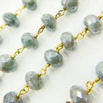 Load image into Gallery viewer, Coated Quartz Gold Plated Wire Chain.