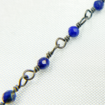 Load image into Gallery viewer, Lapis Lazuli Oxidized Wire Chain