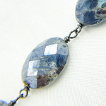 Load image into Gallery viewer, Coated Labradorite Oval Shape Oxidized Wire Chain