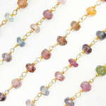 Load image into Gallery viewer, Multi Spinel Gold Plated Wire Chain.