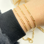 Load image into Gallery viewer, Gold Filled Flat Figaro Chain