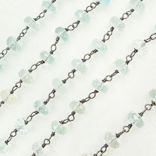 Aquamarine Oxidized Wire Chain.