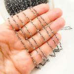 Load image into Gallery viewer, Coated Labradorite Oxidized Wire Chain.