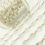 Load image into Gallery viewer, Crystal Tear Drop Gold Plated Wire Chain