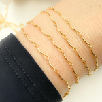 Load image into Gallery viewer, 14K Gold Filled Curved Bar Link Chain.