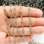Load image into Gallery viewer, Oxidized Sterling Silver Diamond Cut Paperclip Chain