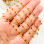 Load image into Gallery viewer, Hessonite Gold Plated Wire Chain.