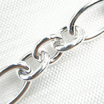 Load image into Gallery viewer, 925 Sterling Silver Smooth Oval and Round Link Chain