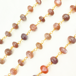 Load image into Gallery viewer, Chocolate Moonstone Gold Plated Wire Chain