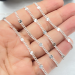 Load image into Gallery viewer, Sterling Silver Rope Link Chain