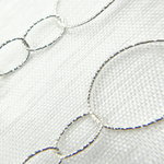 Load image into Gallery viewer, 925 Sterling Silver Diamond Cut 1 Big & 3 Small Oval Link Chain