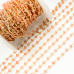 Load image into Gallery viewer, Sunstone Smooth Gold Plated 925 Sterling Silver Wire Chain