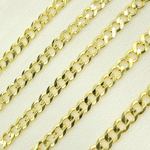 Load image into Gallery viewer, 14K Solid Yellow Gold Flat Curb Chain by Foot