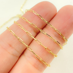 Load image into Gallery viewer, Solid Yellow Gold Flat Paperclip Chain by Foot