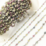 Load image into Gallery viewer, Multi Sapphire Oxidized Wire Chain
