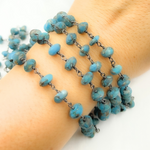 Load image into Gallery viewer, Cooper Turquoise Oxidized Wire Chain.
