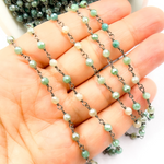 Load image into Gallery viewer, Coated Green Quartz Wire Chain