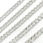Load image into Gallery viewer, Sterling Silver Curb Link Chain