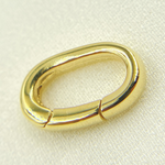 Load image into Gallery viewer, 14MM Gold-plated Sterling Silver Oval Clasp