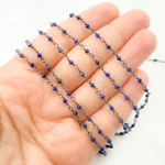 Load image into Gallery viewer, Lapis Lazuli Oxidized Wire Chain
