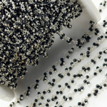 Load image into Gallery viewer, Black Spinel Cluster Dangle 925 Sterling Silver Wire Chain.